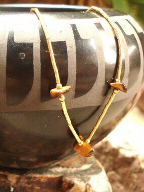 Sterling Silver liquid silver, gold vermeil necklace